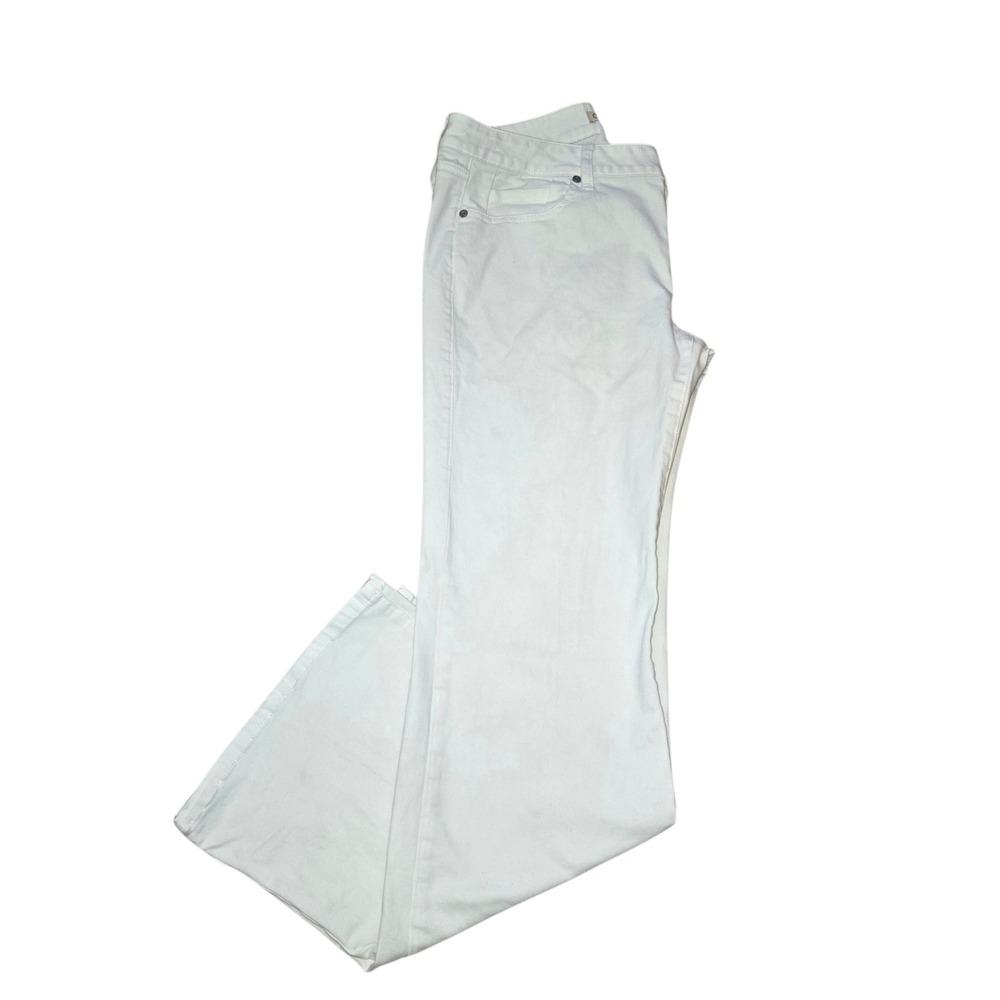 Cabi Jeans Bootcut Pants Womens Size 10 White Style 218R Denim Stretch Mid Rise